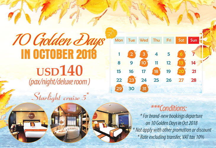 10 Golden days in October 2018 on Starlight cruise
