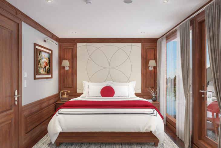 Each cruise consisting of 20 luxurious and spacious cabins is designed in classic Oriental style